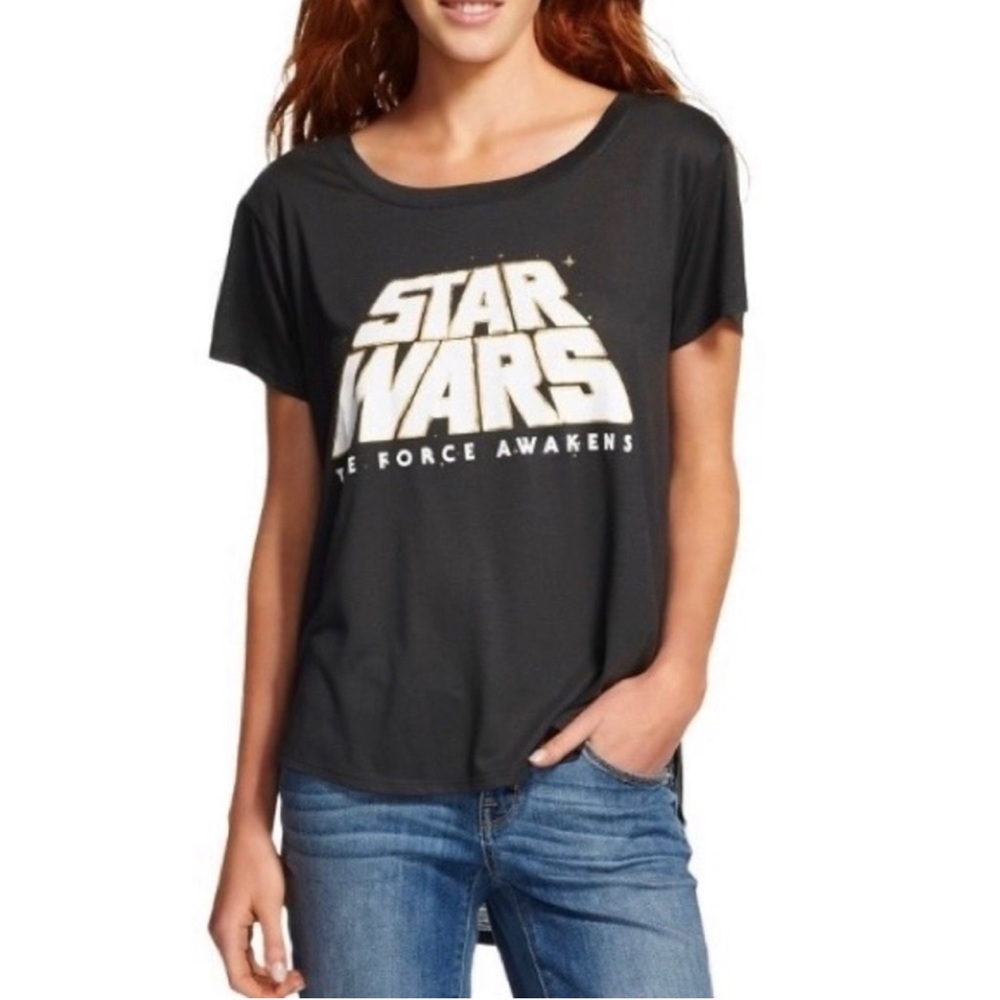 Star Wars The Force Awakens Women’s Gray T-shirt Size Large